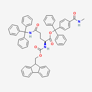 molecular formula C60H51N3O6 B7839767 [[4-(methylcarbamoyl)phenyl]-diphenylmethyl] (2S)-2-(9H-fluoren-9-ylmethoxycarbonylamino)-5-oxo-5-(tritylamino)pentanoate 