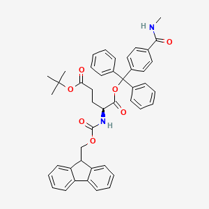 molecular formula C45H44N2O7 B7839774 5-O-tert-butyl 1-O-[[4-(methylcarbamoyl)phenyl]-diphenylmethyl] (2S)-2-(9H-fluoren-9-ylmethoxycarbonylamino)pentanedioate 