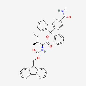 molecular formula C42H40N2O5 B7839788 [[4-(methylcarbamoyl)phenyl]-diphenylmethyl] (2S,3S)-2-(9H-fluoren-9-ylmethoxycarbonylamino)-3-methylpentanoate 