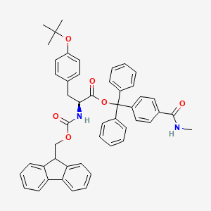 molecular formula C49H46N2O6 B7839805 [[4-(methylcarbamoyl)phenyl]-diphenylmethyl] (2S)-2-(9H-fluoren-9-ylmethoxycarbonylamino)-3-[4-[(2-methylpropan-2-yl)oxy]phenyl]propanoate 