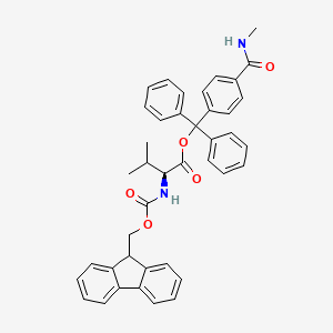 molecular formula C41H38N2O5 B7839806 [[4-(methylcarbamoyl)phenyl]-diphenylmethyl] (2S)-2-(9H-fluoren-9-ylmethoxycarbonylamino)-3-methylbutanoate 