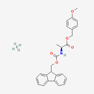 molecular formula C27H29NO5 B7839811 methane;(4-methoxyphenyl)methyl (2S)-2-(9H-fluoren-9-ylmethoxycarbonylamino)propanoate 