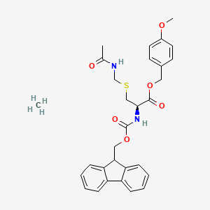 molecular formula C30H34N2O6S B7839841 methane;(4-methoxyphenyl)methyl (2R)-3-(acetamidomethylsulfanyl)-2-(9H-fluoren-9-ylmethoxycarbonylamino)propanoate 