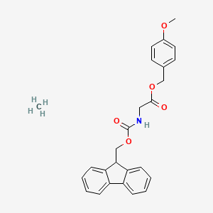 molecular formula C26H27NO5 B7839856 methane;(4-methoxyphenyl)methyl 2-(9H-fluoren-9-ylmethoxycarbonylamino)acetate 