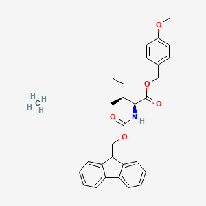 molecular formula C30H35NO5 B7839860 methane;(4-methoxyphenyl)methyl (2S,3S)-2-(9H-fluoren-9-ylmethoxycarbonylamino)-3-methylpentanoate 