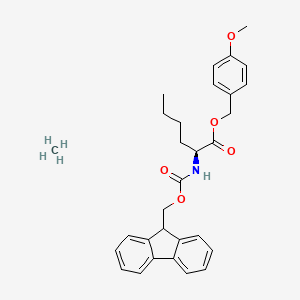 molecular formula C30H35NO5 B7839870 methane;(4-methoxyphenyl)methyl (2S)-2-(9H-fluoren-9-ylmethoxycarbonylamino)hexanoate 