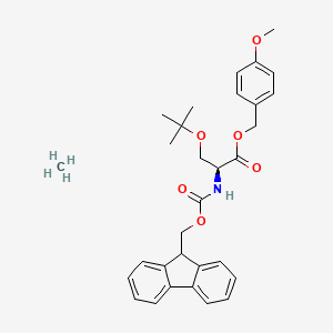 molecular formula C31H37NO6 B7839881 methane;(4-methoxyphenyl)methyl (2S)-2-(9H-fluoren-9-ylmethoxycarbonylamino)-3-[(2-methylpropan-2-yl)oxy]propanoate 