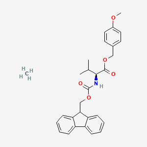 methane;(4-methoxyphenyl)methyl (2S)-2-(9H-fluoren-9-ylmethoxycarbonylamino)-3-methylbutanoate