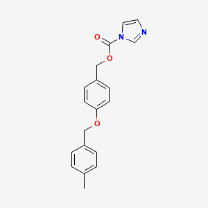 molecular formula C19H18N2O3 B7839892 [4-[(4-Methylphenyl)methoxy]phenyl]methyl imidazole-1-carboxylate 
