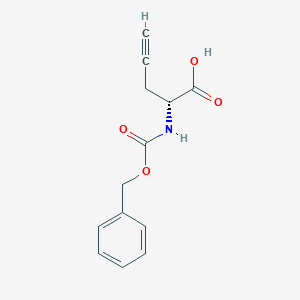 molecular formula C13H13NO4 B7839914 (R)-2-(((benzyloxy)carbonyl)aMino)pent-4-ynoic acid 