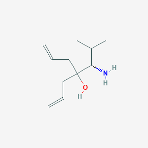 molecular formula C11H21NO B7839918 4-[(1S)-1-amino-2-methylpropyl]hepta-1,6-dien-4-ol 