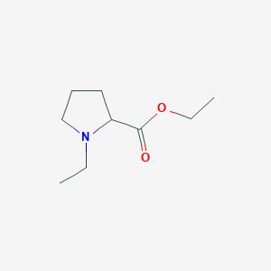 molecular formula C9H17NO2 B7839923 Ethyl 1-ethylpyrrolidine-2-carboxylate 