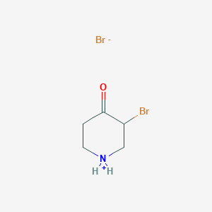 3-Bromopiperidin-1-ium-4-one;bromide