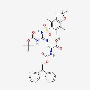 molecular formula C37H44N4O9S B7840076 Fmoc-l-agp(pbf,boc)-oh 
