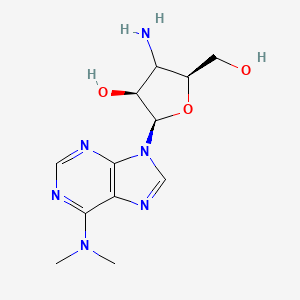 molecular formula C12H18N6O3 B7840154 (2R,3S,5S)-4-amino-2-[6-(dimethylamino)-9H-purin-9-yl]-5-(hydroxymethyl)oxolan-3-ol 