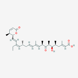 molecular formula C33H48O6 B7840179 (2E,5S,6R,7S,9R,10E,12E,15R,16Z,18E)-17-ethyl-6-hydroxy-3,5,7,9,11,15-hexamethyl-19-[(2R,3S)-3-methyl-6-oxo-2,3-dihydropyran-2-yl]-8-oxononadeca-2,10,12,16,18-pentaenoic acid 