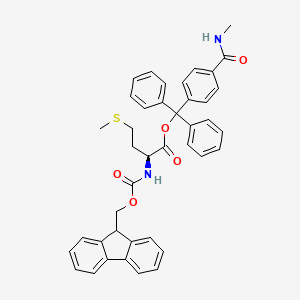 molecular formula C41H38N2O5S B7840214 [[4-(methylcarbamoyl)phenyl]-diphenylmethyl] (2S)-2-(9H-fluoren-9-ylmethoxycarbonylamino)-4-methylsulfanylbutanoate 