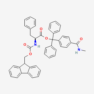 molecular formula C45H38N2O5 B7840220 [[4-(methylcarbamoyl)phenyl]-diphenylmethyl] (2S)-2-(9H-fluoren-9-ylmethoxycarbonylamino)-3-phenylpropanoate 