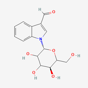 1-[(2R,3S,4S,5S)-3,4,5-trihydroxy-6-(hydroxymethyl)tetrahydro-2H-pyran-2-yl]-1H-indole-3-carbaldehyde