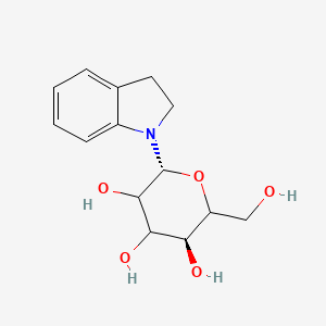 molecular formula C14H19NO5 B7840329 (2R,3S,4S,5S)-2-(2,3-dihydro-1H-indol-1-yl)-6-(hydroxymethyl)tetrahydro-2H-pyran-3,4,5-triol 