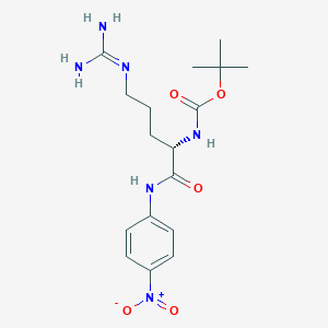 molecular formula C17H26N6O5 B7840380 tert-butyl N-[(2S)-5-(diaminomethylideneamino)-1-(4-nitroanilino)-1-oxopentan-2-yl]carbamate 