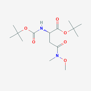 molecular formula C15H28N2O6 B7840381 N-alpha-t-Butyloxycarbonyl-N-beta-methyl-N-beta-methoxy-L-aspargine alpha-t-butyl ester 
