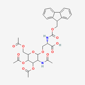 molecular formula C32H36N2O13 B7840420 (2S)-3-[3-acetamido-4,5-diacetyloxy-6-(acetyloxymethyl)oxan-2-yl]oxy-2-(9H-fluoren-9-ylmethoxycarbonylamino)propanoic acid 