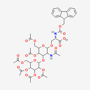 molecular formula C44H52N2O21 B7840427 (2S)-3-[3-acetamido-5-acetyloxy-6-(acetyloxymethyl)-4-[3,4,5-triacetyloxy-6-(acetyloxymethyl)oxan-2-yl]oxyoxan-2-yl]oxy-2-(9H-fluoren-9-ylmethoxycarbonylamino)propanoic acid 