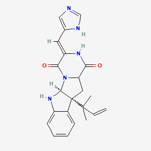 (1S,4Z,9R)-4-(1H-imidazol-5-ylmethylidene)-9-(2-methylbut-3-en-2-yl)-2,5,16-triazatetracyclo[7.7.0.02,7.010,15]hexadeca-10,12,14-triene-3,6-dione