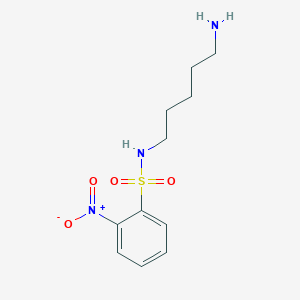 molecular formula C11H17N3O4S B7840579 N-(5-aminopentyl)-2-nitrobenzenesulfonamide CAS No. 240423-10-3