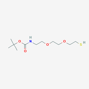 molecular formula C11H23NO4S B7840589 BocNH-PEG2-CH2CH2SH 