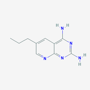 molecular formula C10H13N5 B078406 Pyrido(2,3-d)pyrimidine, 2,4-diamino-6-propyl- CAS No. 13502-59-5