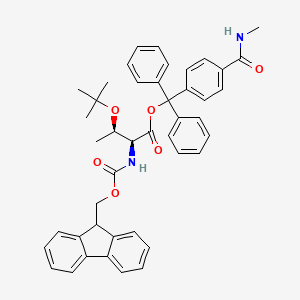 molecular formula C44H44N2O6 B7840635 [[4-(methylcarbamoyl)phenyl]-diphenylmethyl] (2S,3R)-2-(9H-fluoren-9-ylmethoxycarbonylamino)-3-[(2-methylpropan-2-yl)oxy]butanoate 