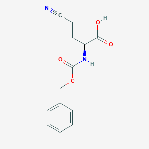 molecular formula C13H14N2O4 B7840637 N-(Benzyloxycarbonyl)-5-nitrilo-norvaline 