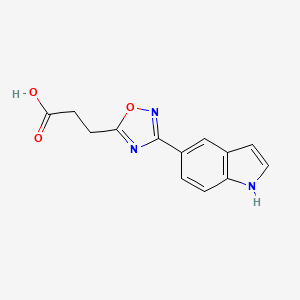 3-(3-(1H-indol-5-yl)-1,2,4-oxadiazol-5-yl)propanoic acid