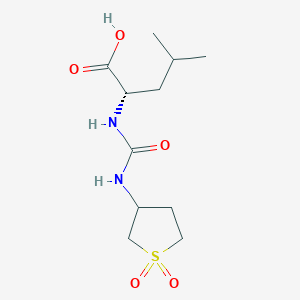 molecular formula C11H20N2O5S B7840733 N-[(1,1-dioxidotetrahydrothiophen-3-yl)carbamoyl]-L-leucine 