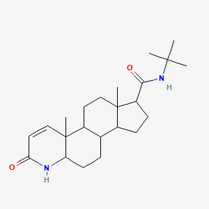 molecular formula C23H36N2O2 B7840811 N-tert-butyl-4a,6a-dimethyl-2-oxo-2,4a,4b,5,6,6a,7,8,9,9a,9b,10,11,11a-tetradecahydro-1H-indeno[5,4-f]quinoline-7-carboxamide 