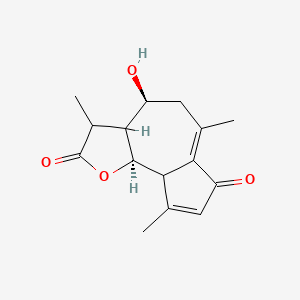 molecular formula C15H18O4 B7840818 (3S,4S,9bR)-4-hydroxy-3,6,9-trimethyl-3,3a,4,5,9a,9b-hexahydroazuleno[4,5-b]furan-2,7-dione 