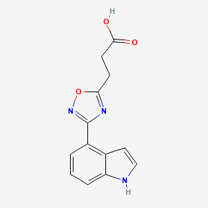 molecular formula C13H11N3O3 B7840820 3-(3-(1H-indol-4-yl)-1,2,4-oxadiazol-5-yl)propanoic acid 