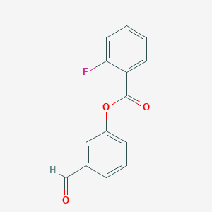 molecular formula C14H9FO3 B7840836 3-Formylphenyl 2-fluorobenzoate 