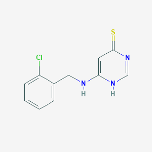 molecular formula C11H10ClN3S B7840845 6-[(2-chlorobenzyl)amino]pyrimidine-4(3H)-thione 