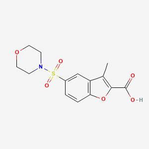 3-Methyl-5-(morpholin-4-ylsulfonyl)-1-benzofuran-2-carboxylic acid