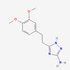 molecular formula C12H16N4O2 B7840936 5-[2-(3,4-dimethoxyphenyl)ethyl]-1H-1,2,4-triazol-3-amine 