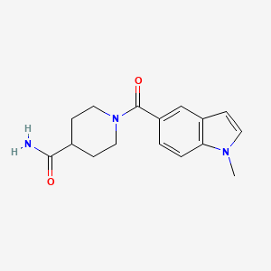 molecular formula C16H19N3O2 B7840940 1-[(1-methyl-1H-indol-5-yl)carbonyl]piperidine-4-carboxamide 