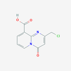 molecular formula C10H7ClN2O3 B7840947 2-(chloromethyl)-4-oxo-4H-pyrido[1,2-a]pyrimidine-9-carboxylic acid 