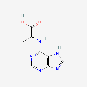 molecular formula C8H9N5O2 B7840979 (R)-2-((9H-purin-6-yl)amino)propanoic acid 