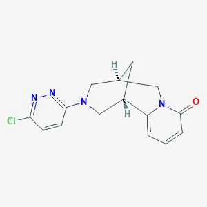 molecular formula C15H15ClN4O B7840987 (1R,5S)-3-(6-chloropyridazin-3-yl)-3,4,5,6-tetrahydro-1H-1,5-methanopyrido[1,2-a][1,5]diazocin-8(2H)-one 