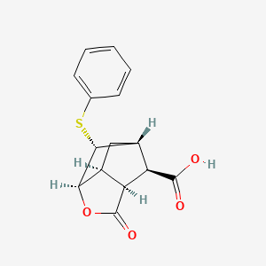 (3S,3aS,5R,6R,6aR,7S)-2-oxo-6-(phenylthio)hexahydro-2H-3,5-methanocyclopenta[b]furan-7-carboxylic acid