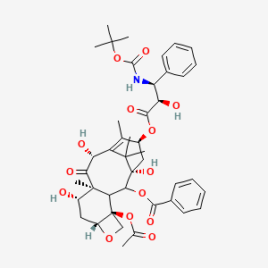(1S,2S,4S,7R,9S,10S,12R,15S)-4-(acetyloxy)-15-{[(2R,3S)-3-{[(tert-butoxy)(hydroxy)methylidene]amino}-2-hydroxy-3-phenylpropanoyl]oxy}-1,9,12-trihydroxy-10,14,17,17-tetramethyl-11-oxo-6-oxatetracyclo[11.3.1.0^{3,10}.0^{4,7}]heptadec-13-en-2-yl benzoate