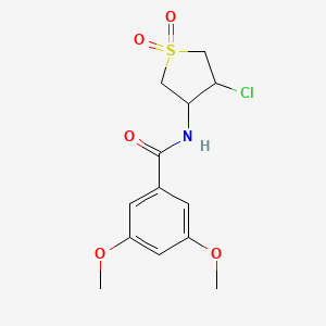 molecular formula C13H16ClNO5S B7841008 N-(4-chloro-1,1-dioxidotetrahydrothiophen-3-yl)-3,5-dimethoxybenzamide 